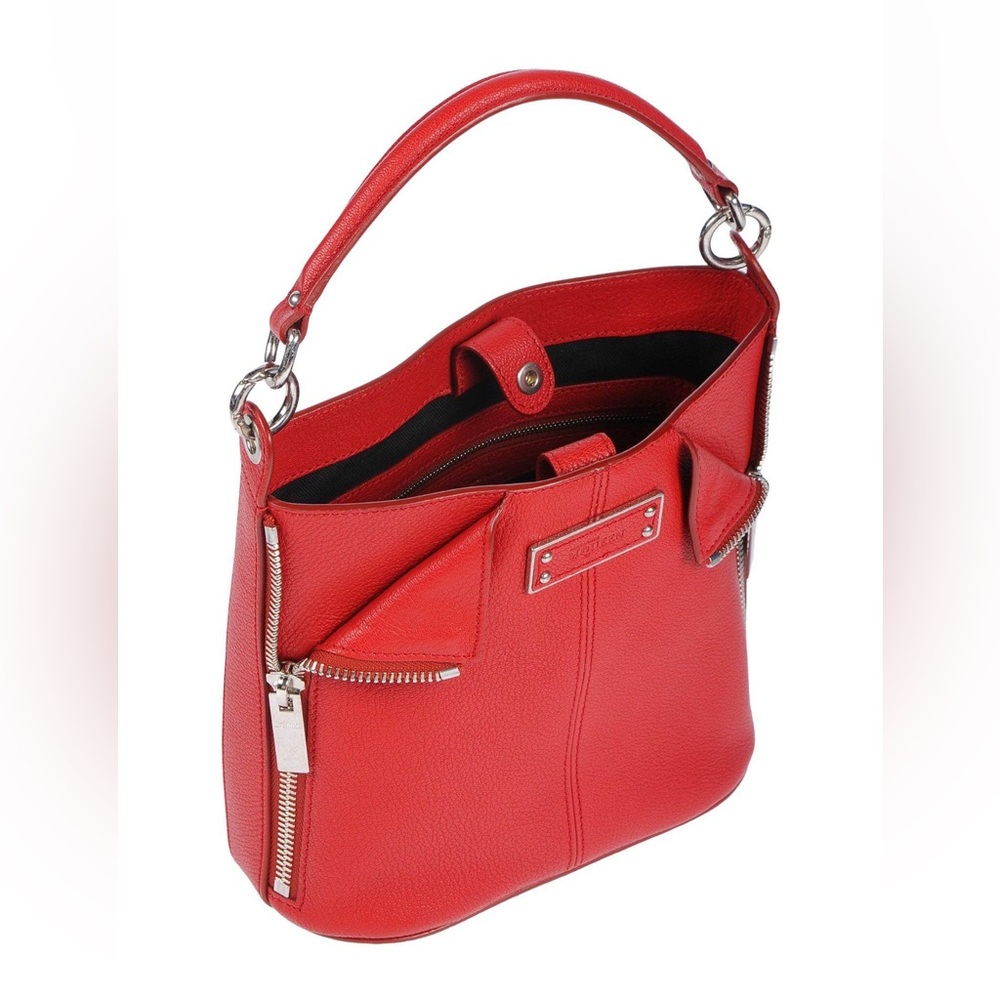 ALEXANDER McQUEEN Red Leather Crossbody Bucket Bag - Picture 15 of 16